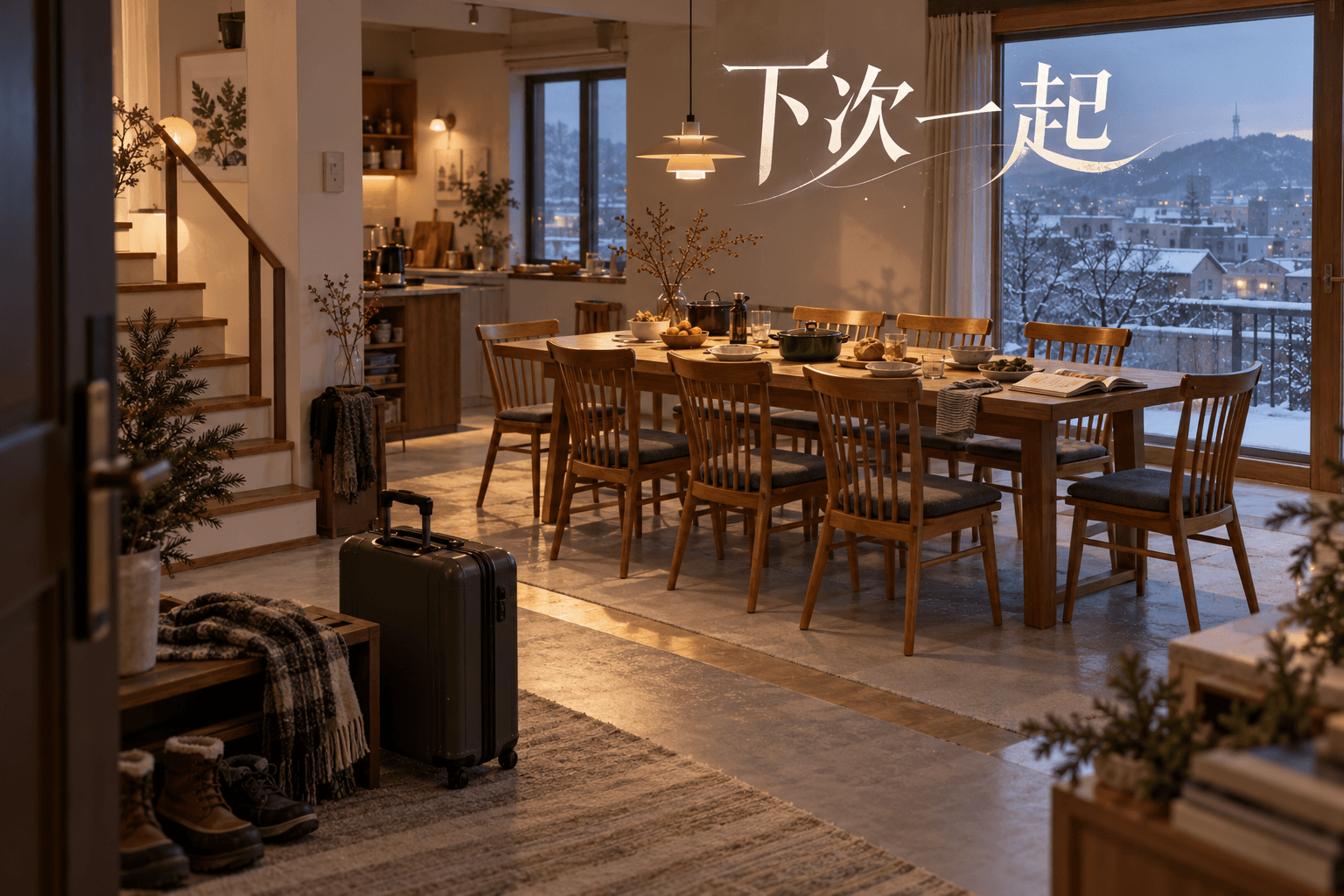 下次一起游戏封面：冬日回屋的八人餐桌；非实机截图