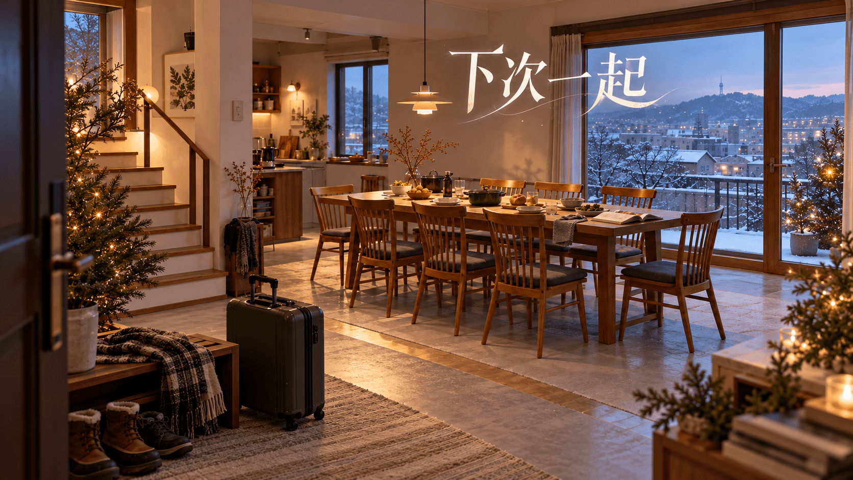 下次一起游戏封面：冬日回屋的八人餐桌；非实机截图